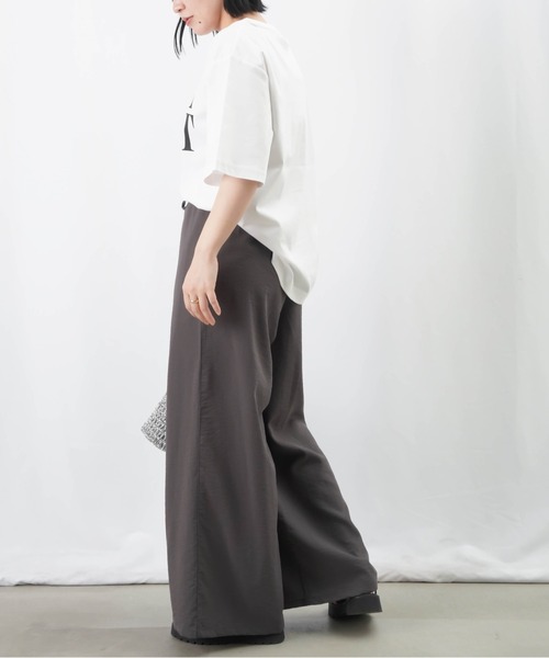 LUCA/LADY LUCK LUCA(ルカ/レディラックルカ)の「LC/LLL リネンライクイージーパンツ【セットアップ着用可】(その他パンツ・レディース・グレイッシュベージュ/チャコールグレー/ピンク・FREE)」の5枚目の写真