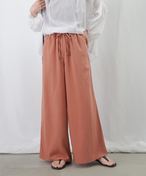 LUCA/LADY LUCK LUCA(ルカ/レディラックルカ)の「LC/LLL リネンライクイージーパンツ【セットアップ着用可】(その他パンツ・レディース・グレイッシュベージュ/チャコールグレー/ピンク・FREE)」の14枚目の写真