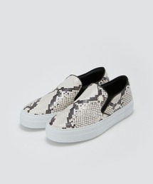 PELLICO SUNNY | GIOIA ウィメンズ パイソン スリッポン 3.5㎝ BLACK/WHITE(スリッポン)