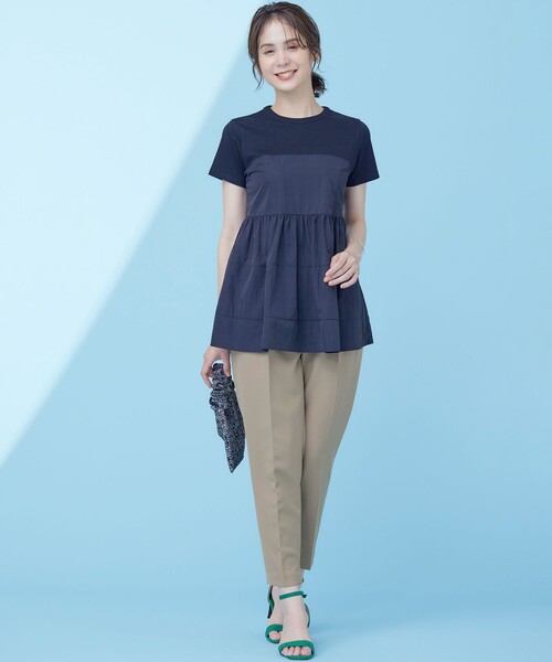 組曲(クミキョク)の「ビスチェレイヤードTシャツ(Tシャツ/カットソー・レディース・アイボリー系/ブラック系/スモーキーグリーン系・6/5/7)」の6枚目の写真