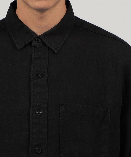 VETRA(ベトラ)の「VETRA PULLOVER SHIRTS リネン プルオーバーシャツ(シャツ/ブラウス・メンズ・ブラック・42/44)」の7枚目の写真