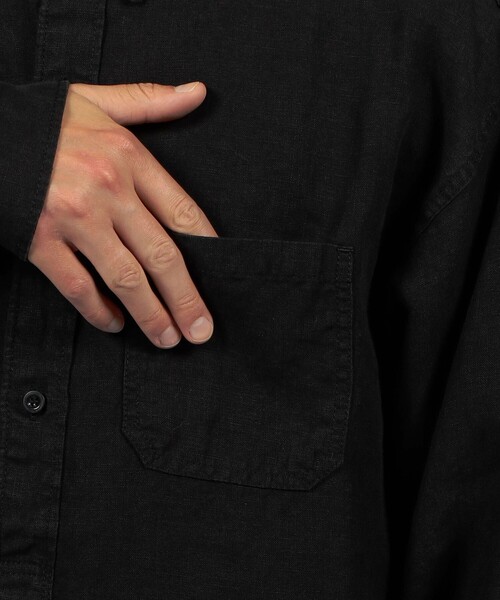 VETRA(ベトラ)の「VETRA PULLOVER SHIRTS リネン プルオーバーシャツ(シャツ/ブラウス・メンズ・ブラック・42/44)」の4枚目の写真