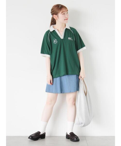 ehka sopo（エヘカソポ）の「デニムプリーツミニスカート（スカート・レディース・サックスブルー/ブルー/ブラック・F）」の14枚目の写真