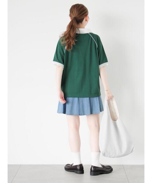 ehka sopo（エヘカソポ）の「デニムプリーツミニスカート（スカート・レディース・サックスブルー/ブルー/ブラック・F）」の17枚目の写真