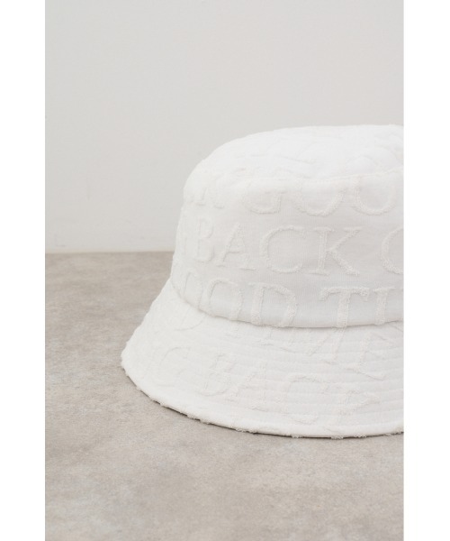 AZUL by moussy(アズールバイマウジー)の「総柄パイルジャガードバケットハット(ハット・メンズ・ライトカーキ/ホワイト/ブラック・FREE)」の5枚目の写真