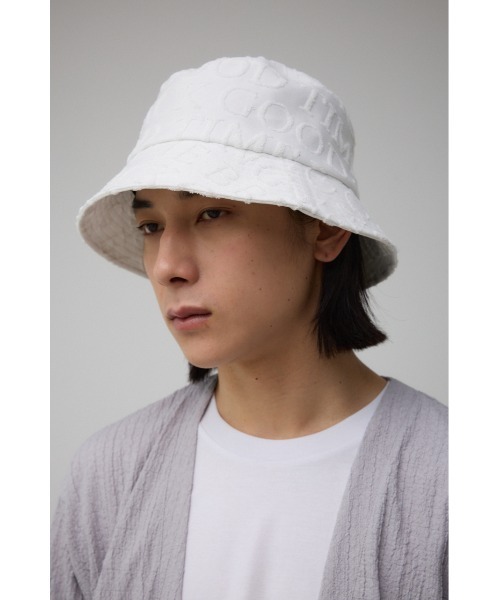 AZUL by moussy(アズールバイマウジー)の「総柄パイルジャガードバケットハット(ハット・メンズ・ライトカーキ/ホワイト/ブラック・FREE)」の16枚目の写真