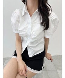 PHILLY | 【PHILLY】オープンカラーパフスリーブTシャツ(シャツ/ブラウス)