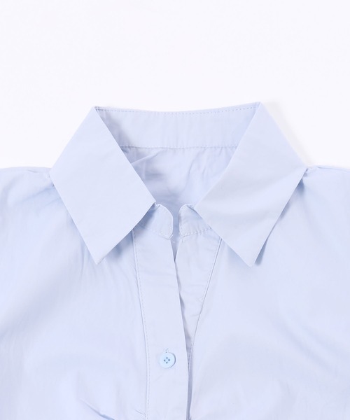 PHILLY（フィリー）の「【PHILLY】オープンカラーパフスリーブTシャツ（シャツ/ブラウス・レディース・ブルー/ホワイト・FREE）」の19枚目の写真