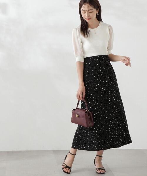 PROPORTION BODY DRESSING(プロポーションボディドレッシング)の「ハートドットナロースカート / 1214220800(スカート・レディース・ボルドー/ブラック・SMALL/MEDIUM)」の12枚目の写真
