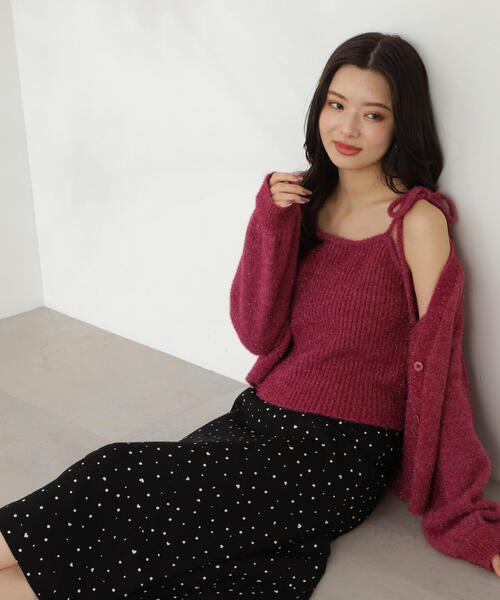 PROPORTION BODY DRESSING(プロポーションボディドレッシング)の「ハートドットナロースカート / 1214220800(スカート・レディース・ボルドー/ブラック・SMALL/MEDIUM)」の13枚目の写真