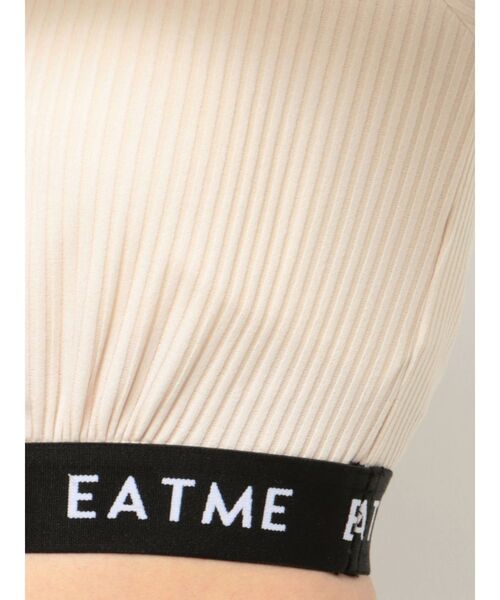 EATME（イートミー）の「ヘムロゴリブTOP（Tシャツ/カットソー・レディース・ブラック/アイボリー・FREE）」の12枚目の写真