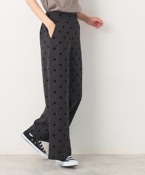 Dessin（デッサン）の「◆【後ろゴム・洗える】フロッキードットイージーパンツ（S～L）（その他パンツ・レディース・ブラック系/ダークブラウン系・02/01/03）」の8枚目の写真