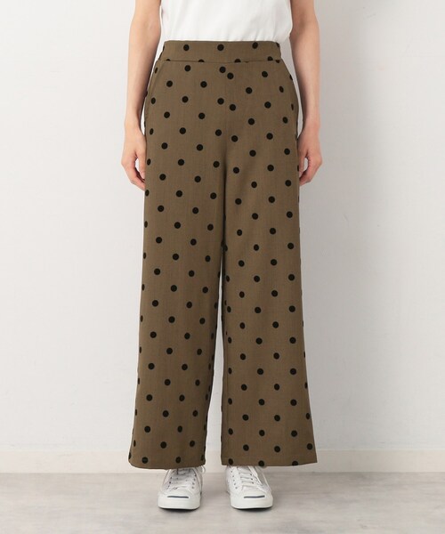 Dessin（デッサン）の「◆【後ろゴム・洗える】フロッキードットイージーパンツ（S～L）（その他パンツ・レディース・ブラック系/ダークブラウン系・02/01/03）」の16枚目の写真