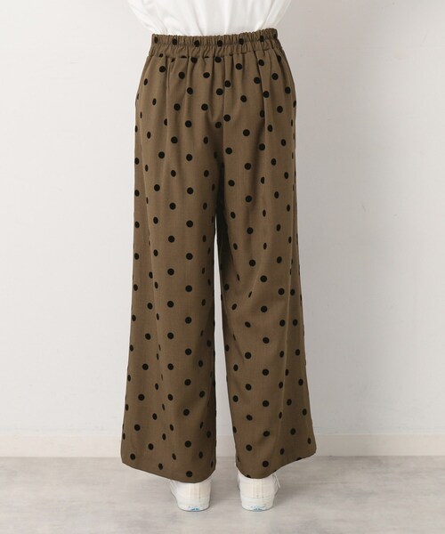 Dessin（デッサン）の「◆【後ろゴム・洗える】フロッキードットイージーパンツ（S～L）（その他パンツ・レディース・ブラック系/ダークブラウン系・02/01/03）」の18枚目の写真