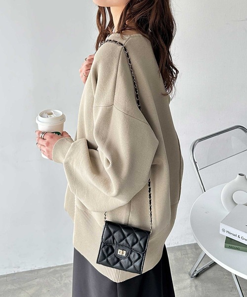 GeeRA（ジーラ）の「【新色追加/S-LL】春にぴったり！ハーフジップニットプルオーバー（ニット/セーター・レディース・ホワイト系その他/オフホワイト/ベージュ/ブラック/杢グレー・SMALL/MEDIUM/LARGE/X-LARGE）」の9枚目の写真