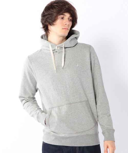 coen（コーエン）の「１ボタンスウェットパーカー（パーカー・メンズ・グレー/ネイビー・MEDIUM/LARGE/SMALL/X-LARGE）」の2枚目の写真