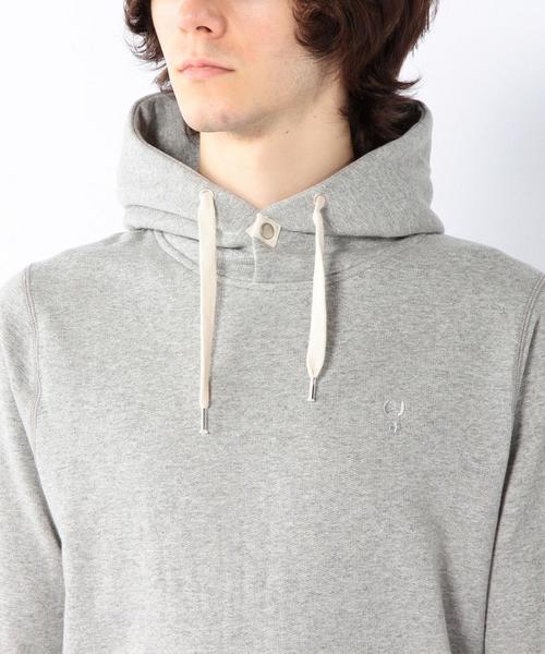 coen（コーエン）の「１ボタンスウェットパーカー（パーカー・メンズ・グレー/ネイビー・MEDIUM/LARGE/SMALL/X-LARGE）」の4枚目の写真
