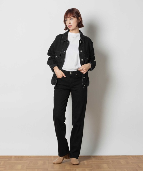 SOMETHING（サムシング）の「【SOMETHING】スタンダードストレートパンツ（その他パンツ・レディース・ブラック・25inch/26inch/27inch/28inch/29inch/30inch）」の2枚目の写真