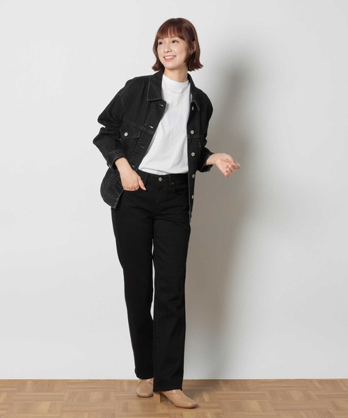 SOMETHING（サムシング）の「【SOMETHING】スタンダードストレートパンツ（その他パンツ・レディース・ブラック・25inch/26inch/27inch/28inch/29inch/30inch）」の3枚目の写真