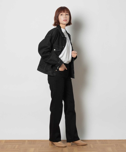 SOMETHING（サムシング）の「【SOMETHING】スタンダードストレートパンツ（その他パンツ・レディース・ブラック・25inch/26inch/27inch/28inch/29inch/30inch）」の4枚目の写真