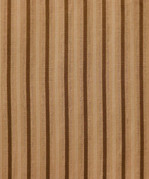 n'OrLABEL（ノアールレーベル）の「『バンドカラーストライプ柄シャツ』（シャツ/ブラウス・レディース・ネイビー/ブラウン/グリーン・1/2）」の11枚目の写真