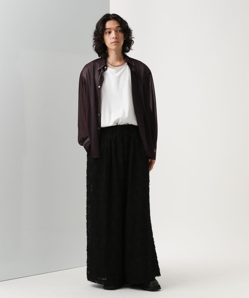 HARE（ハレ）の「【SET UP対応】シアーシャギーワイドパンツ(HARE)（その他パンツ・メンズ・ブルー/ブラック・FREE）」の6枚目の写真