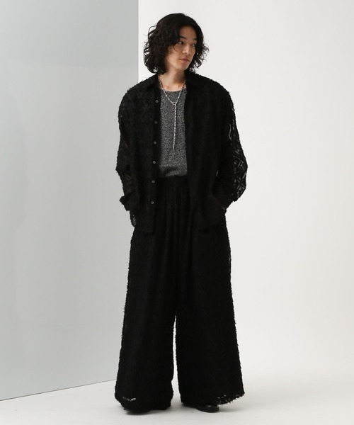 HARE（ハレ）の「【SET UP対応】シアーシャギーワイドパンツ(HARE)（その他パンツ・メンズ・ブルー/ブラック・FREE）」の7枚目の写真