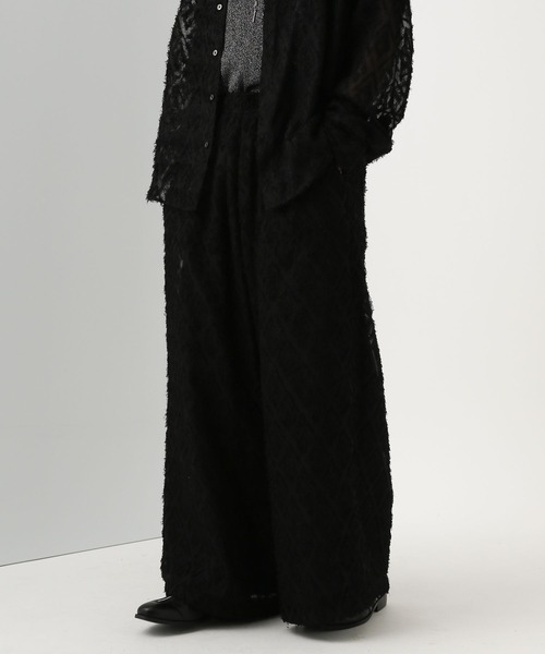 朔*夜様 【ほぼ未使用】HARE シアーシャギージャガードシャツ