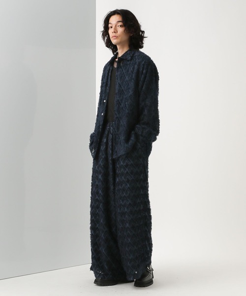 HARE（ハレ）の「【SET UP対応】シアーシャギーワイドパンツ(HARE)（その他パンツ・メンズ・ブルー/ブラック・FREE）」の4枚目の写真