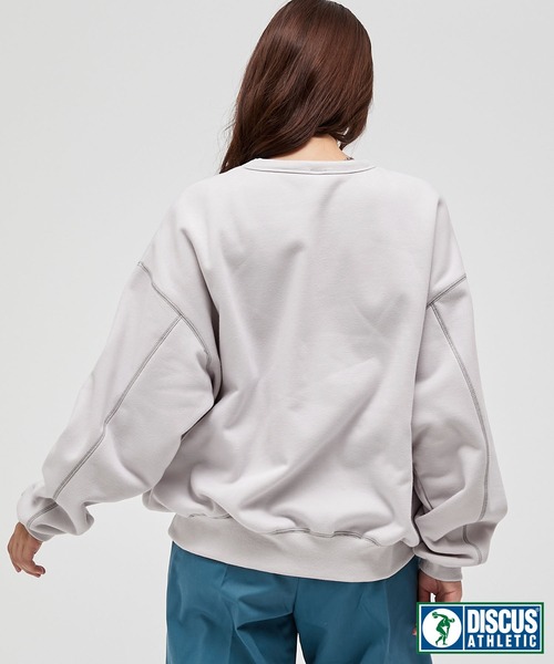 DISCUS ATHLETIC(ディスカス アスレチック)の「DISCUS ATHLETIC/ディスカス アスレチック ワンポイントロゴ配色シープ裏毛プルオーバー(スウェット・メンズ・ネイビー/オフホワイト/グリーン/ブラック/ライトグレー/ピンク・L/M/XL)」の20枚目の写真