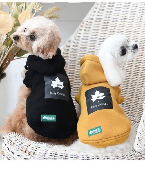 LOGOS(ロゴス)の「LOGOS/もちのびボックスロゴパーカー(ペットウェア・メンズ・イエロー/ブラック・XS/S/M/L/2L/3L)」の5枚目の写真