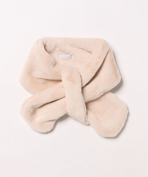 nino（ニノ）の「ファーマフラー（マフラー・レディース・ベージュ/ラベンダー・L）」の2枚目の写真