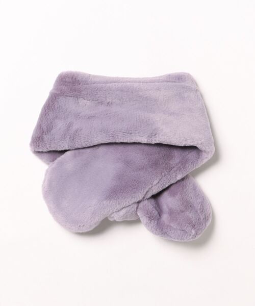 nino（ニノ）の「ファーマフラー（マフラー・レディース・ベージュ/ラベンダー・L）」の3枚目の写真