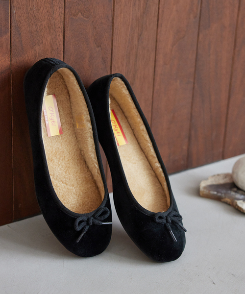 O'Kyti（オキティ）の「《追加》【O’KYTI/オキティ】ベルベットバレエシューズ（バレエシューズ・レディース・ブラック・36/37/38）」の2枚目の写真