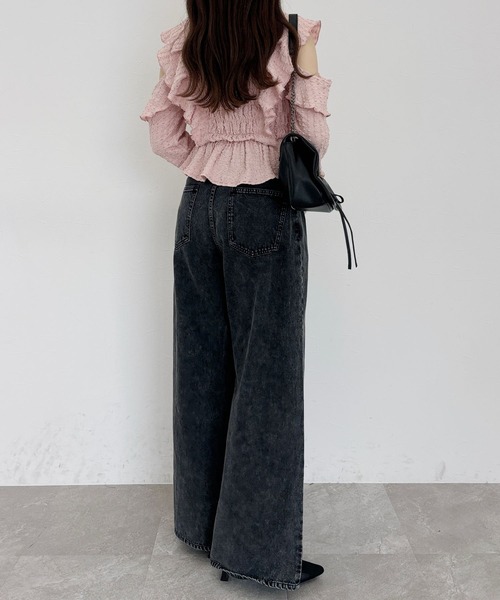 Heather(ヘザー)の「ショルダーカットフリルブラウス 142018(シャツ/ブラウス・レディース・ホワイト/ピンク/ブラック・FREE)」の16枚目の写真