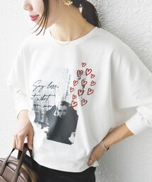 【WEB限定】 バリエーション プリント ドルマン ロングスリーブ TEE