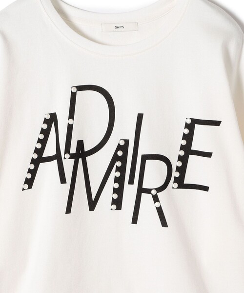 SHIPS(シップス)の「【WEB限定】 バリエーション プリント ドルマン ロングスリーブ TEE(スウェット・レディース・ストーン/オフホワイト/チャコールグレー・ONE SIZE)」の7枚目の写真
