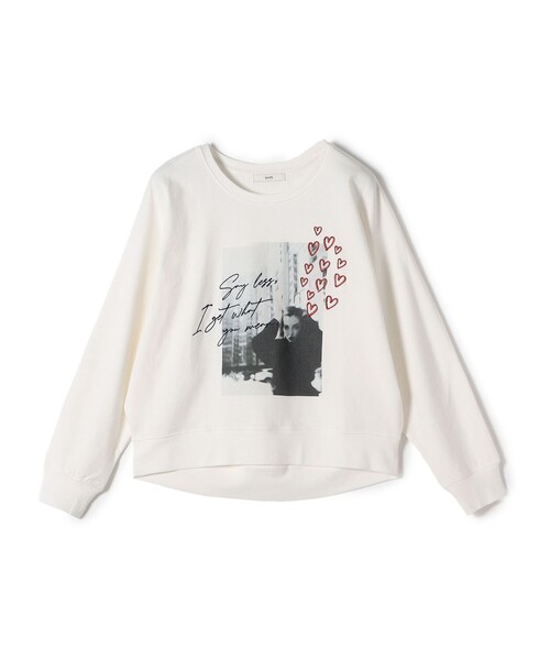 SHIPS(シップス)の「【WEB限定】 バリエーション プリント ドルマン ロングスリーブ TEE(スウェット・レディース・ストーン/オフホワイト/チャコールグレー・ONE SIZE)」の9枚目の写真