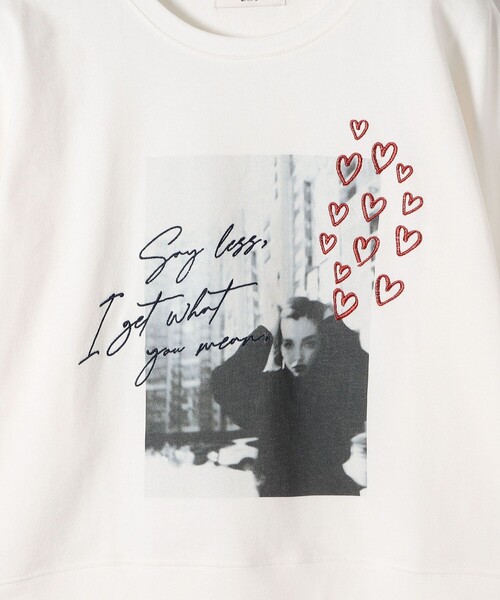 SHIPS(シップス)の「【WEB限定】 バリエーション プリント ドルマン ロングスリーブ TEE(スウェット・レディース・ストーン/オフホワイト/チャコールグレー・ONE SIZE)」の10枚目の写真