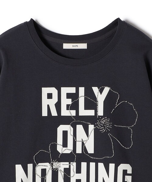 SHIPS(シップス)の「【WEB限定】 バリエーション プリント ドルマン ロングスリーブ TEE(スウェット・レディース・ストーン/オフホワイト/チャコールグレー・ONE SIZE)」の15枚目の写真