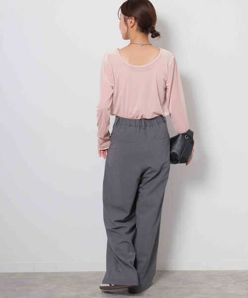 JOURNAL STANDARD relume(ジャーナルスタンダード レリューム)の「シアーベロア2WAYプルオーバー(Tシャツ/カットソー・レディース・チャコールグレー/ピンク/ブラウン・FREE)」の22枚目の写真