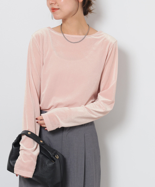 JOURNAL STANDARD relume(ジャーナルスタンダード レリューム)の「シアーベロア2WAYプルオーバー(Tシャツ/カットソー・レディース・チャコールグレー/ピンク/ブラウン・FREE)」の20枚目の写真