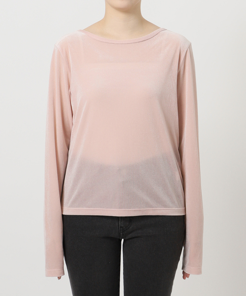 JOURNAL STANDARD relume(ジャーナルスタンダード レリューム)の「シアーベロア2WAYプルオーバー(Tシャツ/カットソー・レディース・チャコールグレー/ピンク/ブラウン・FREE)」の17枚目の写真