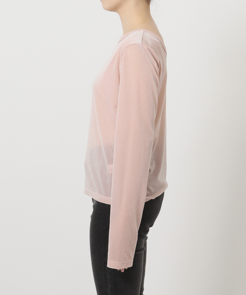 JOURNAL STANDARD relume(ジャーナルスタンダード レリューム)の「シアーベロア2WAYプルオーバー(Tシャツ/カットソー・レディース・チャコールグレー/ピンク/ブラウン・FREE)」の16枚目の写真