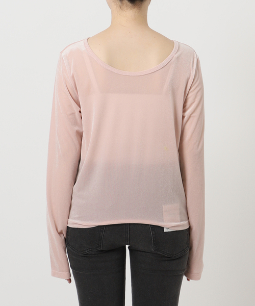 JOURNAL STANDARD relume(ジャーナルスタンダード レリューム)の「シアーベロア2WAYプルオーバー(Tシャツ/カットソー・レディース・チャコールグレー/ピンク/ブラウン・FREE)」の15枚目の写真