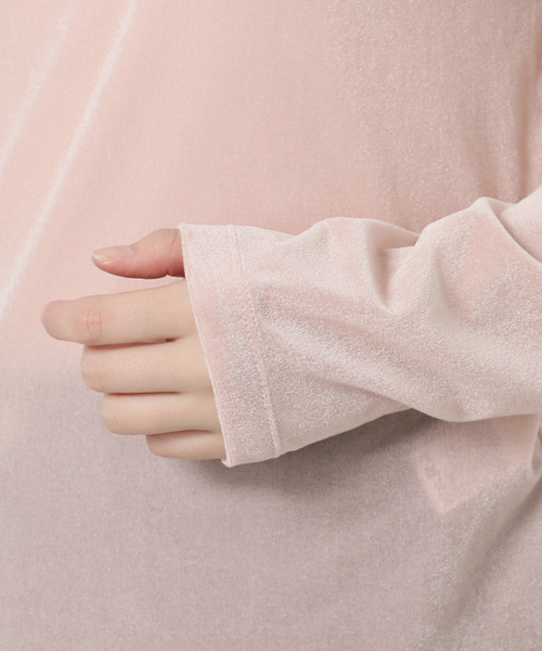 JOURNAL STANDARD relume(ジャーナルスタンダード レリューム)の「シアーベロア2WAYプルオーバー(Tシャツ/カットソー・レディース・チャコールグレー/ピンク/ブラウン・FREE)」の11枚目の写真