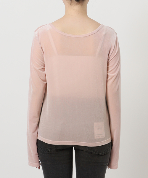 JOURNAL STANDARD relume(ジャーナルスタンダード レリューム)の「シアーベロア2WAYプルオーバー(Tシャツ/カットソー・レディース・チャコールグレー/ピンク/ブラウン・FREE)」の7枚目の写真