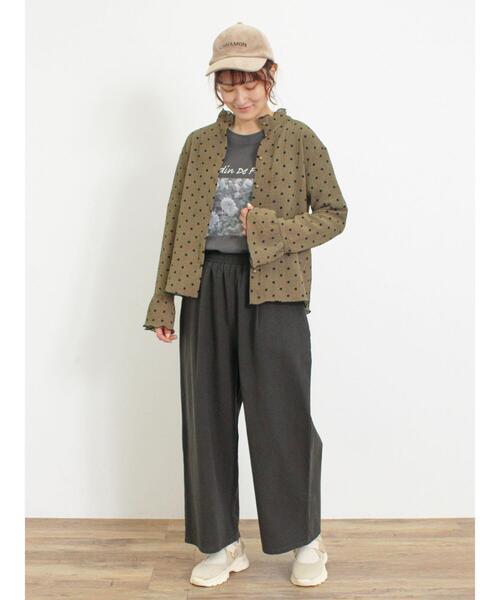 Samansa Mos2(サマンサ モスモス)の「【M/Lサイズ】ツイルイージーストレートパンツ(その他パンツ・レディース・カーキ/ブラウン/チャコールグレー・M/L)」の12枚目の写真