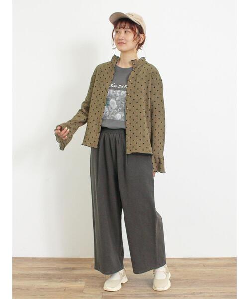 Samansa Mos2(サマンサ モスモス)の「【M/Lサイズ】ツイルイージーストレートパンツ(その他パンツ・レディース・カーキ/ブラウン/チャコールグレー・M/L)」の13枚目の写真