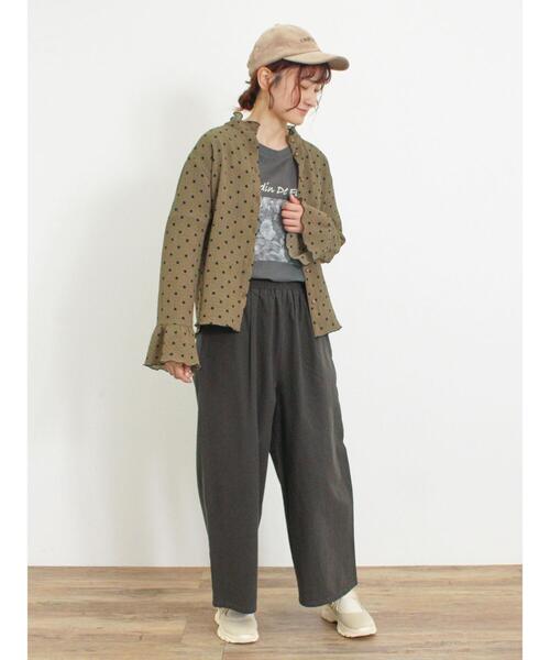 Samansa Mos2(サマンサ モスモス)の「【M/Lサイズ】ツイルイージーストレートパンツ(その他パンツ・レディース・カーキ/ブラウン/チャコールグレー・M/L)」の14枚目の写真